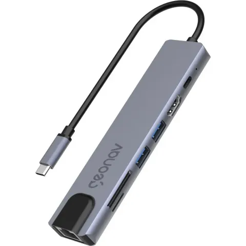 Geonav Adaptador USB-C multiportas 7 em 1 (UCA11)