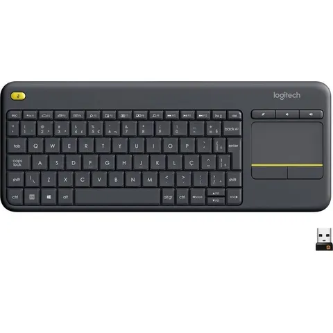Logitech K400 Plus (teclado sem fio com touchpad, ABNT2)