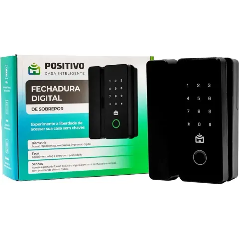 Positivo Fechadura Digital de Sobrepor com Biometria