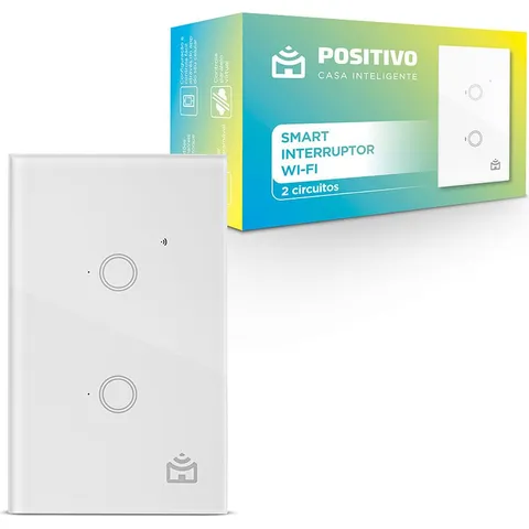 Positivo Smart Interruptor Wi-Fi 2 Módulos Touch