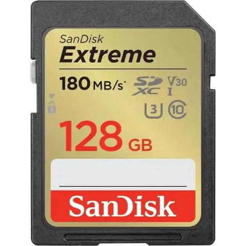 SanDisk Extreme SDXC UHS-I (cartão SD, 180 MB/s)