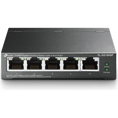 TP-Link TL-SG1005P Switch 5 portas Gigabit com 4 PoE+