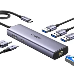 Ugreen Revodok Hub USB-C 6 em 1 com Ethernet Gigabit